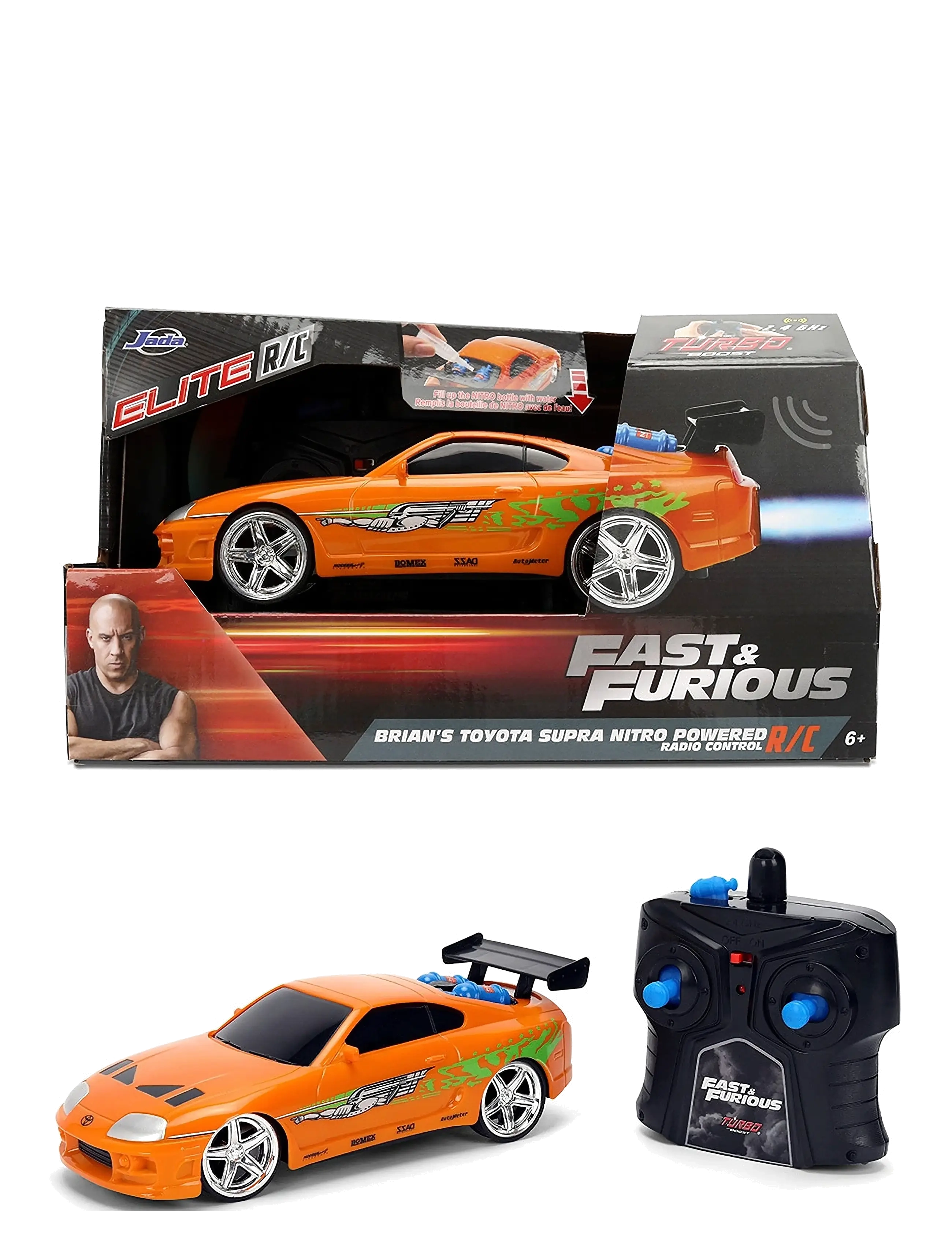 Jada Toys - Fast & Furious Radio Controlled  Nitro Powered Vapor 1:24 - jouets télécommandés - orange - 1