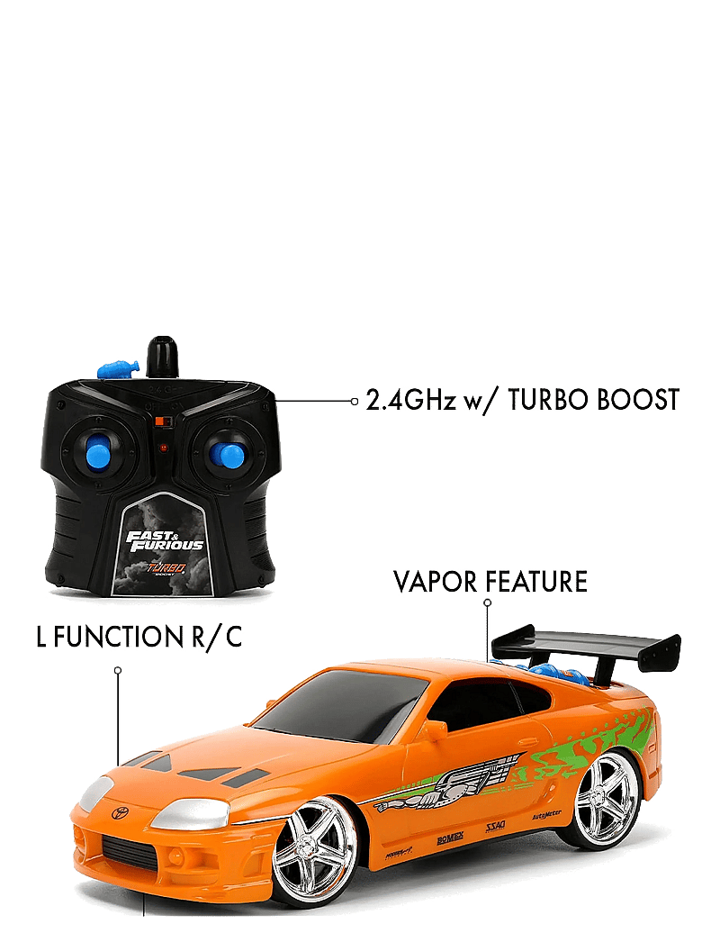 Jada Toys - Fast & Furious Radio Controlled Nitro Powered Vapor 1:24 - ferngesteuertes spielzeug - orange - 3