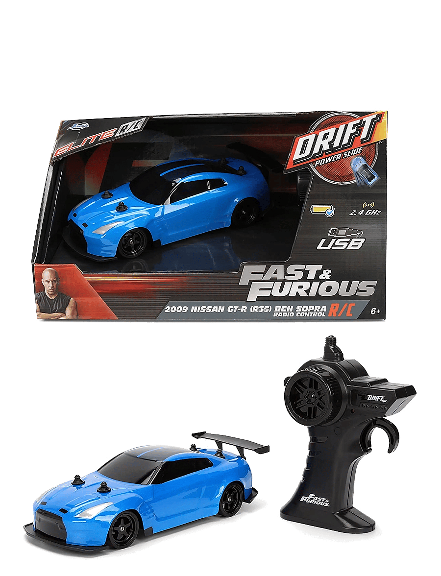 Jada Toys - Fast & Furious Radio Controlled Drift 20098 Nissan 1:24 - ferngesteuertes spielzeug - blue - 1