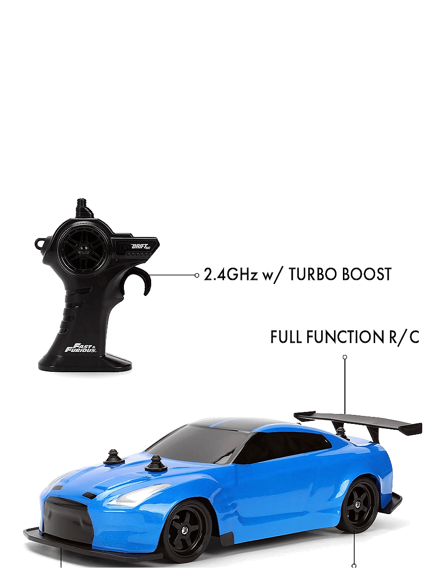 Jada Toys - Fast & Furious Radio Controlled Drift 20098 Nissan 1:24 - ferngesteuertes spielzeug - blue - 3