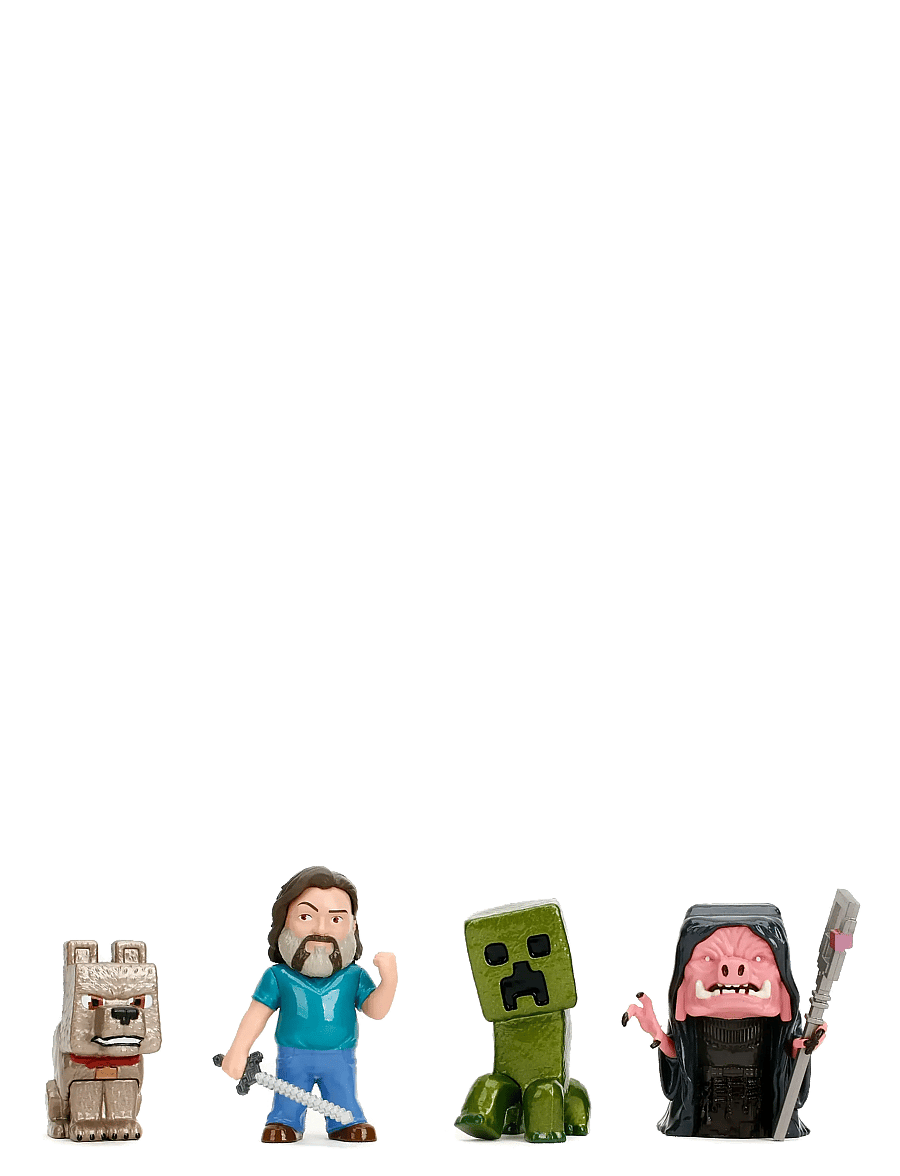 Jada Toys - Jada Toys A Minecraft Movie 4-Pack Figures, 2,5" - film & sagofigurer - multicolor - 0