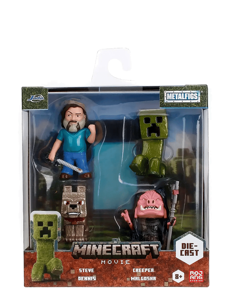Jada Toys - Jada Toys A Minecraft Movie 4-Pack Figures, 2,5" - film & sagofigurer - multicolor - 2