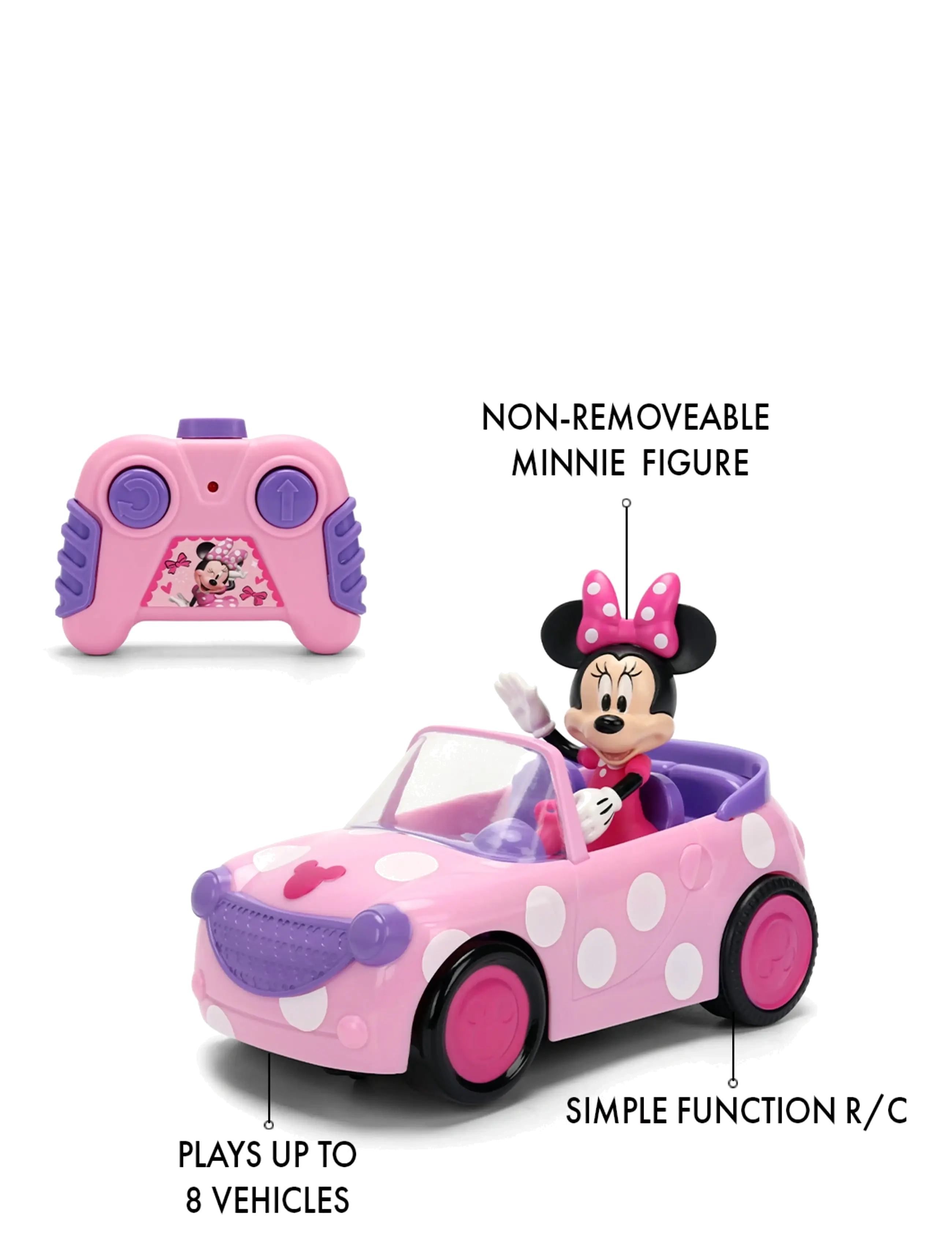 Jada Toys - RC Minnie Roadster 1:32 - op afstand bestuurbaar speelgoed - multi coloured - 3