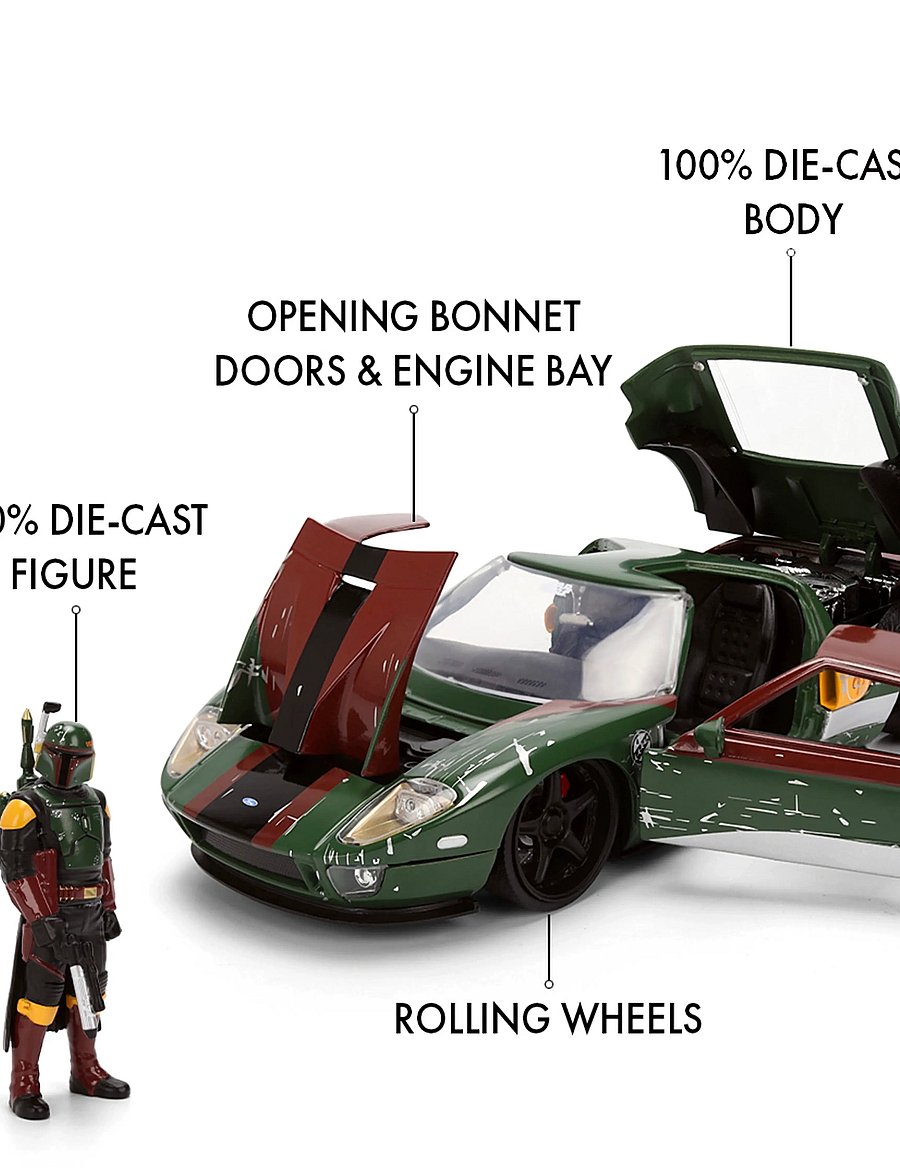Jada Toys - Star Wars Boba Fett 2005 Ford GT 1:24 - leluautot - multi coloured - 0
