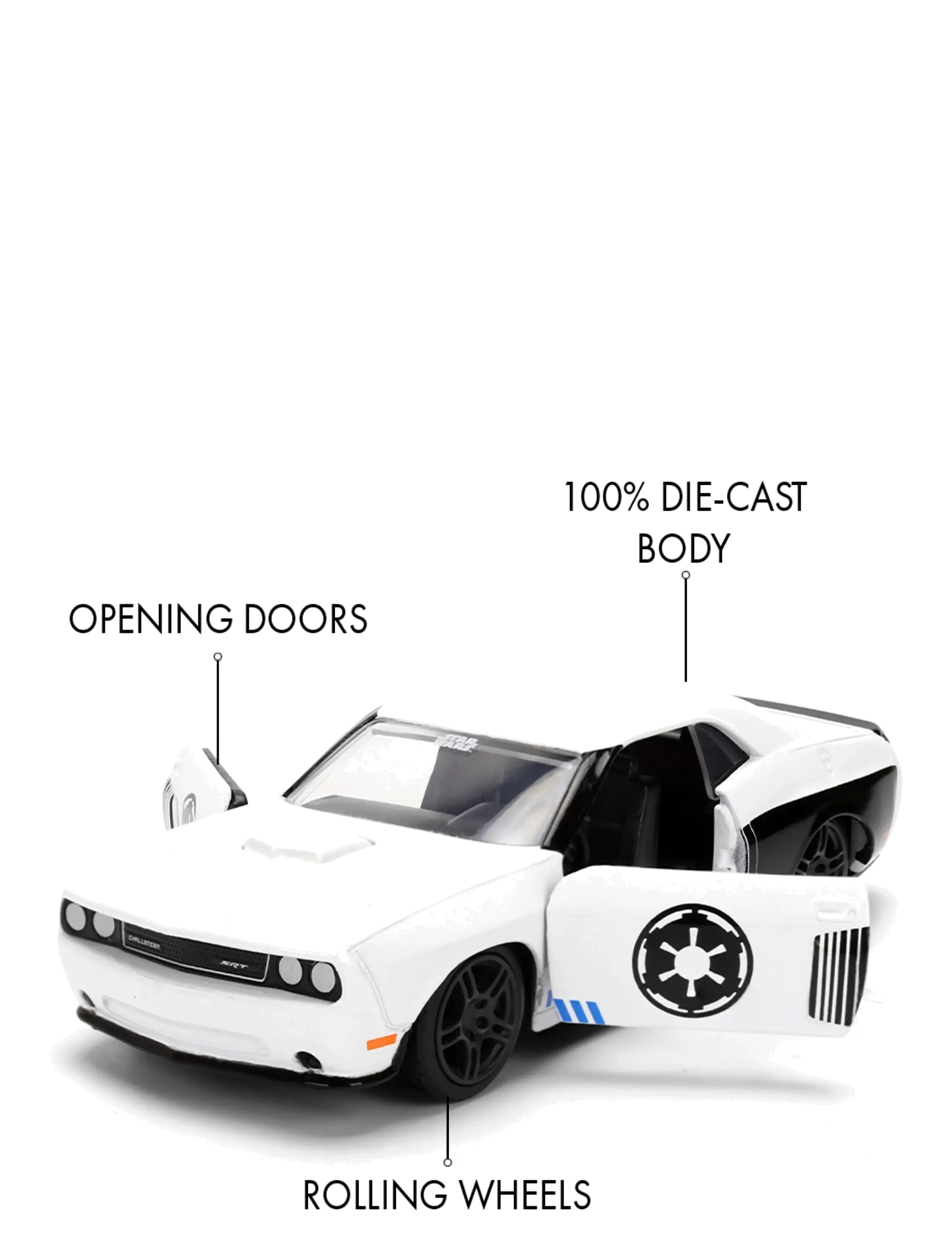 Jada Toys - Star Wars Stormtrooper 2012 Dodge 1:32 - legetøjsbiler - white - 3