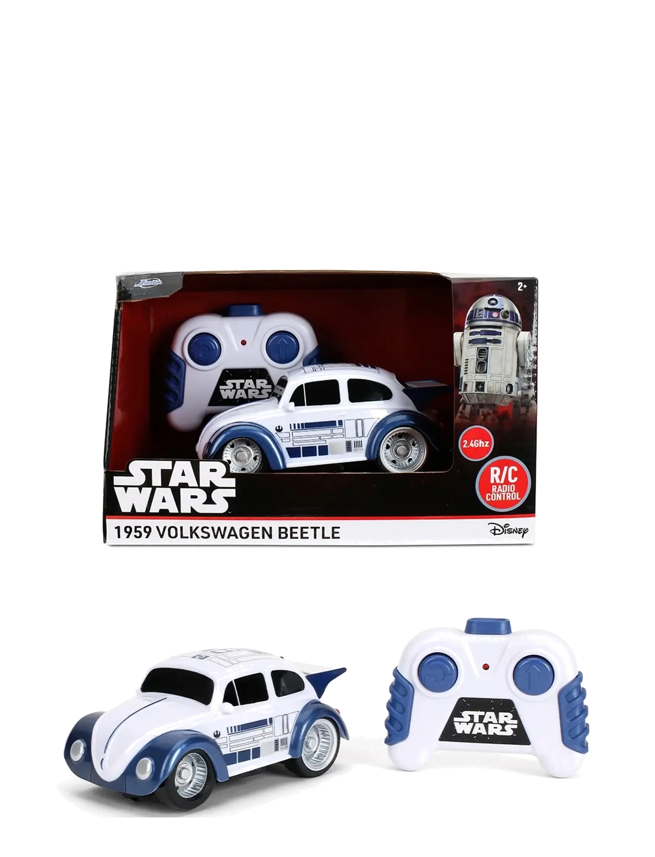 Jada Toys - RC Star Wars R2D2 VW Beetle 1:32 - white - 1