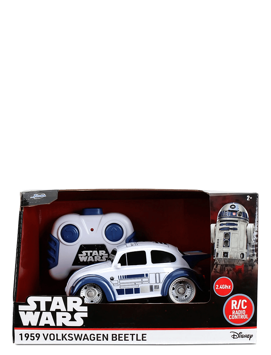 Jada Toys - RC Star Wars R2D2 VW Beetle 1:32 - fjernstyret legetøj - white - 2