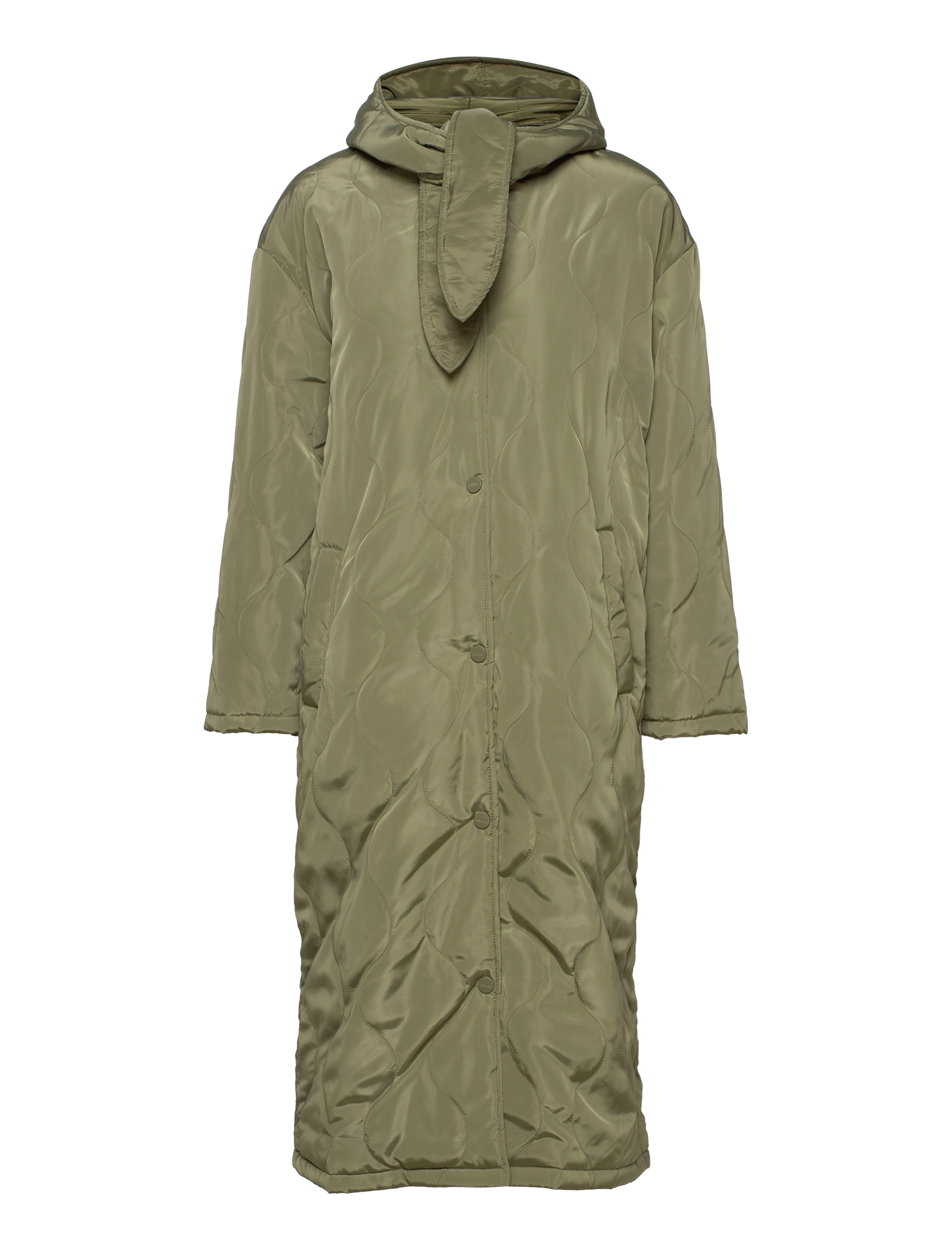 Jakke Bonny Longline Coat, XS, Jackets, Grün - Quilted Frauen