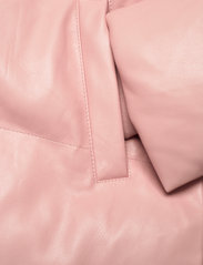 Jakke - Patricia Faux Leather Puffer with Hood - winter jacket - pink - 3