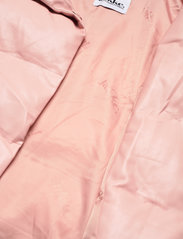 Jakke - Patricia Faux Leather Puffer with Hood - winter jacket - pink - 4