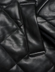 Jakke - Becky Faux Leather Quilted Short Bomber Jacket - kevättakit - black - 3