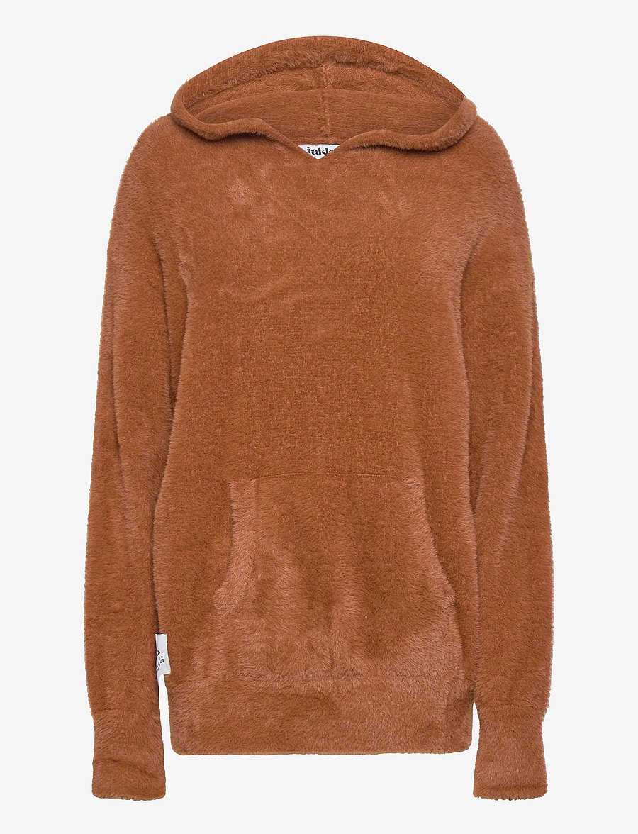 Jakke - Olivia Faux Fur Knitted Hoody - kapuzenpullover - chestnut - 0