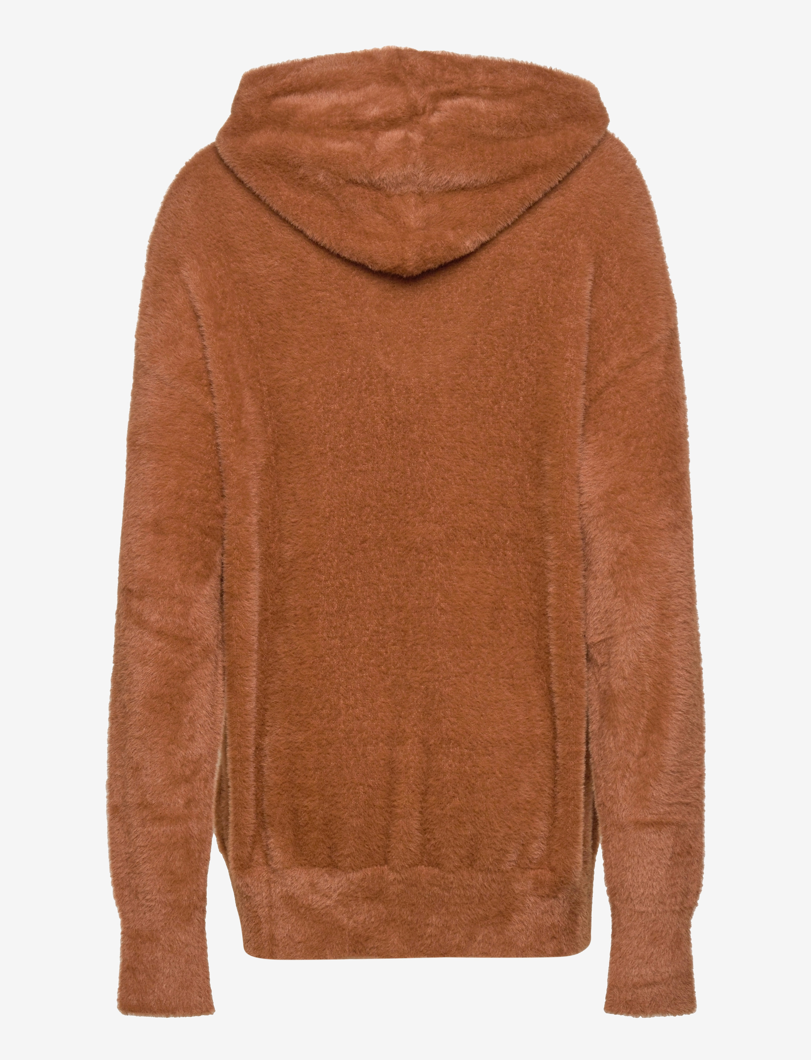 Jakke - Olivia Faux Fur Knitted Hoody - hættetrøjer - chestnut - 1
