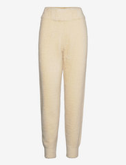 Amy Faux Fur Knitted Jogging Pants - CREAM