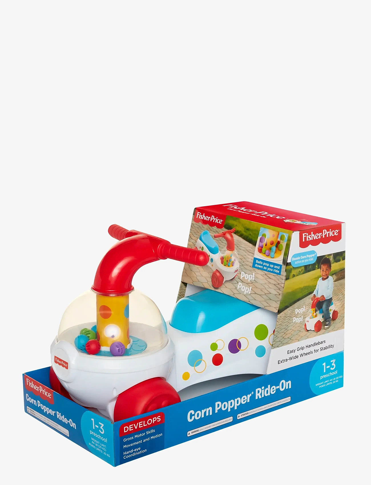 Fisher-Price - FISHER PRICE POPCORN POPPER RIDEON - aufsitzspielzeug - white - 2