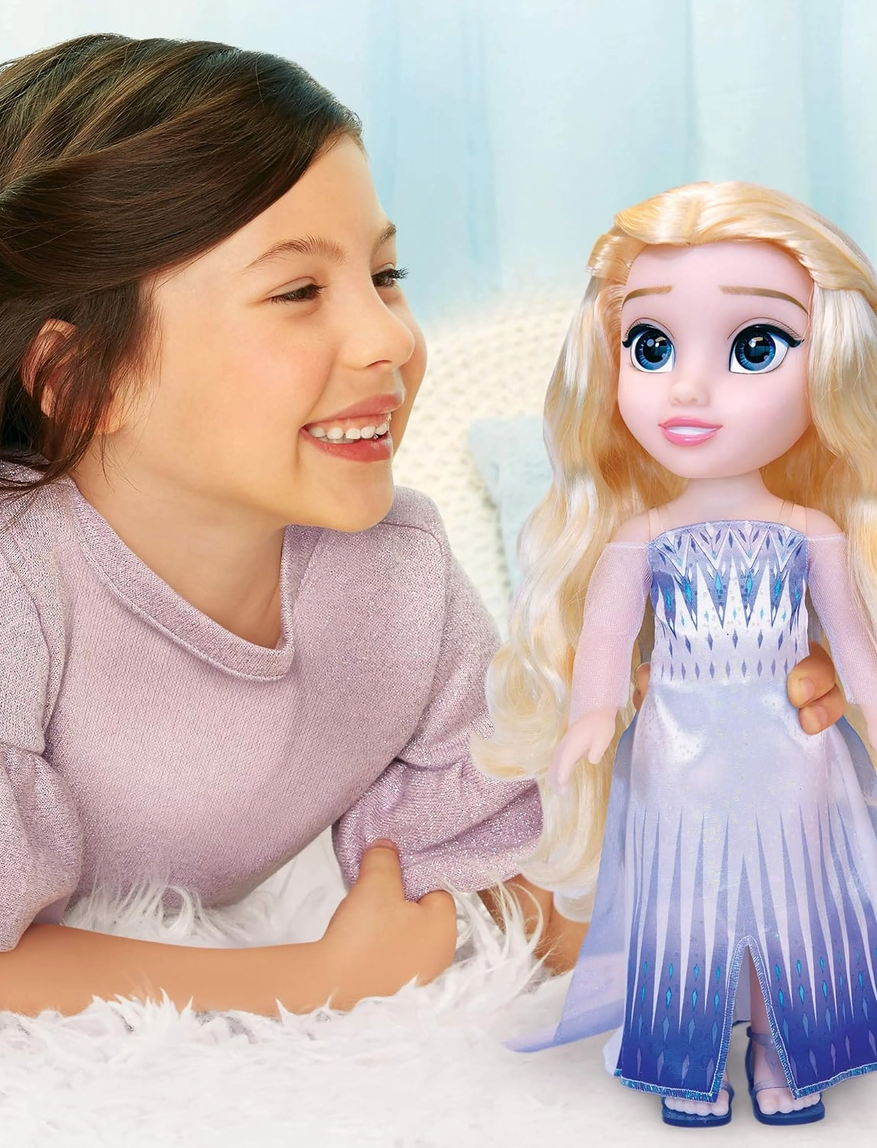 Frozen - Frozen Elsa the snow queen Epilogue doll 38cm - nuket - blue - 0