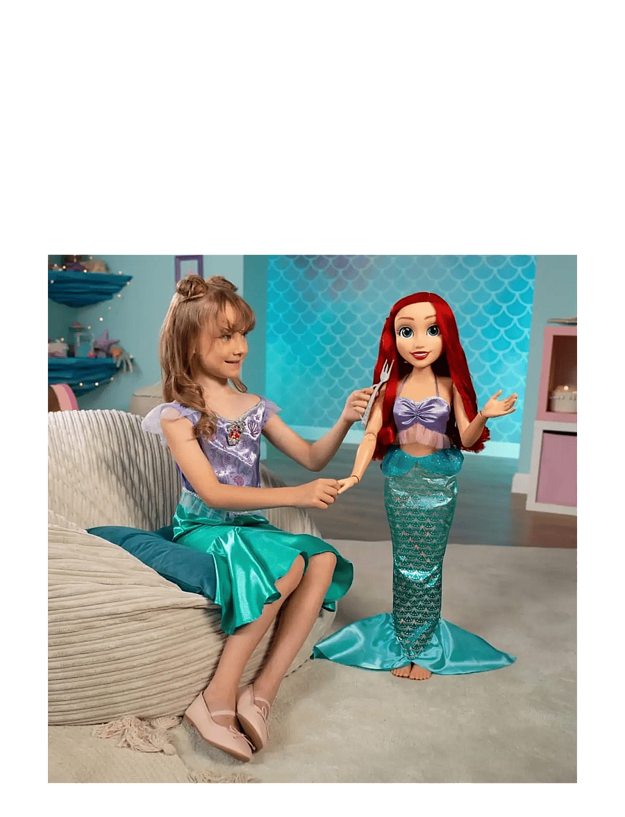 Prinzessinnen - Disney Princess Playdate Ariel Doll 80cm. - Brush Only - puppen - multicoloured - 3