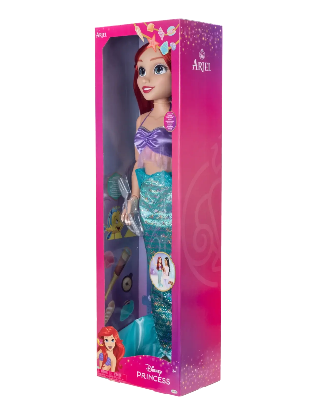Prinzessinnen - Disney Princess Playdate Ariel Doll 80cm. - Brush Only - puppen - multicoloured - 5