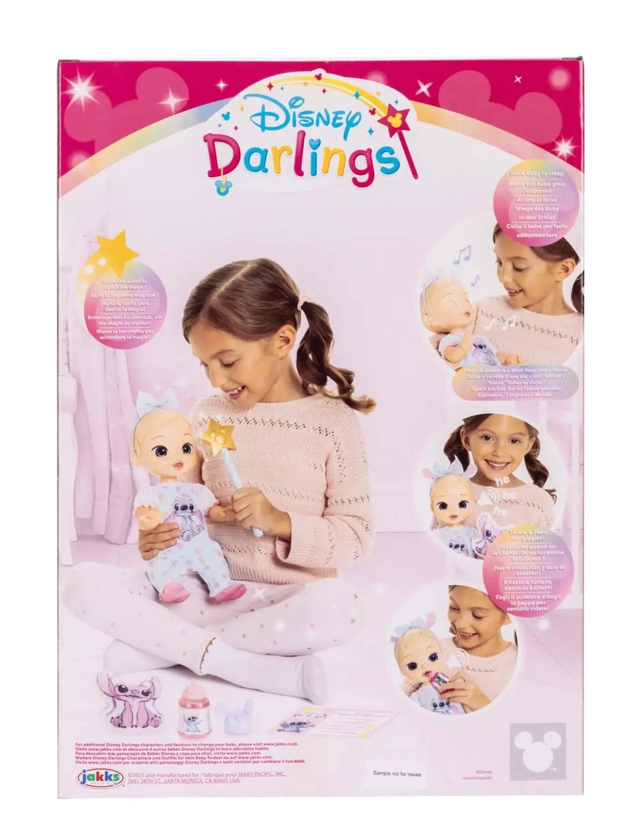 JAKKS - Disney Darlings - Deluxe Feature Doll : Stitch Caucasian (Blonde molded hair, blue-eyed) - puppen - multicoloured - 4