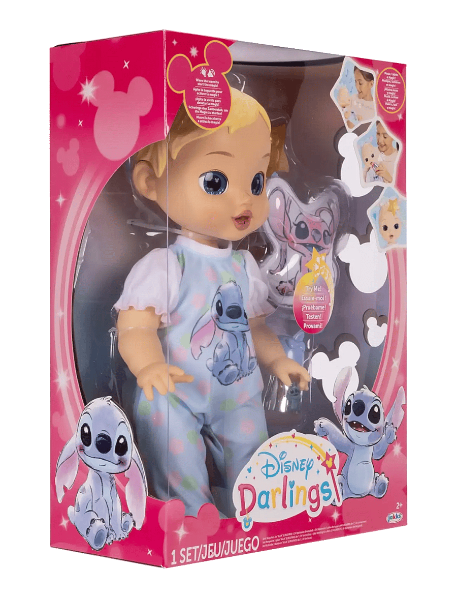 JAKKS - Disney Darlings - Deluxe Feature Doll : Stitch Caucasian (Blonde molded hair, blue-eyed) - puppen - multicoloured - 5