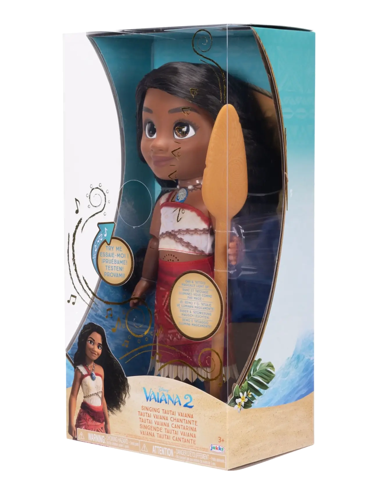 Prinzessinnen - Disney Vaiana 2 - Singing Vaiana Doll w/ Light-Up Oar 38cm. - multicoloured - 2