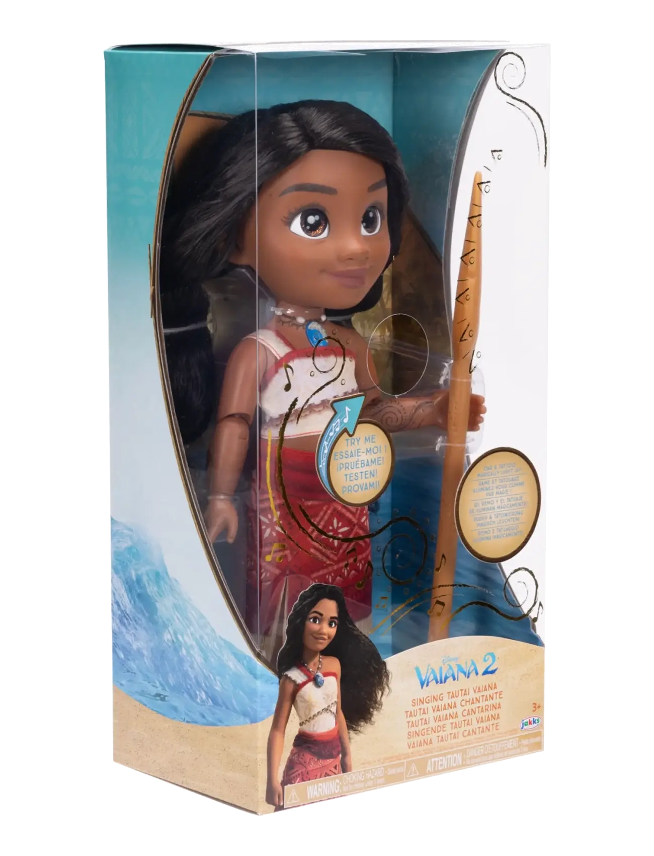 Prinzessinnen - Disney Vaiana 2 - Singing Vaiana Doll w/ Light-Up Oar 38cm. - multicoloured - 3