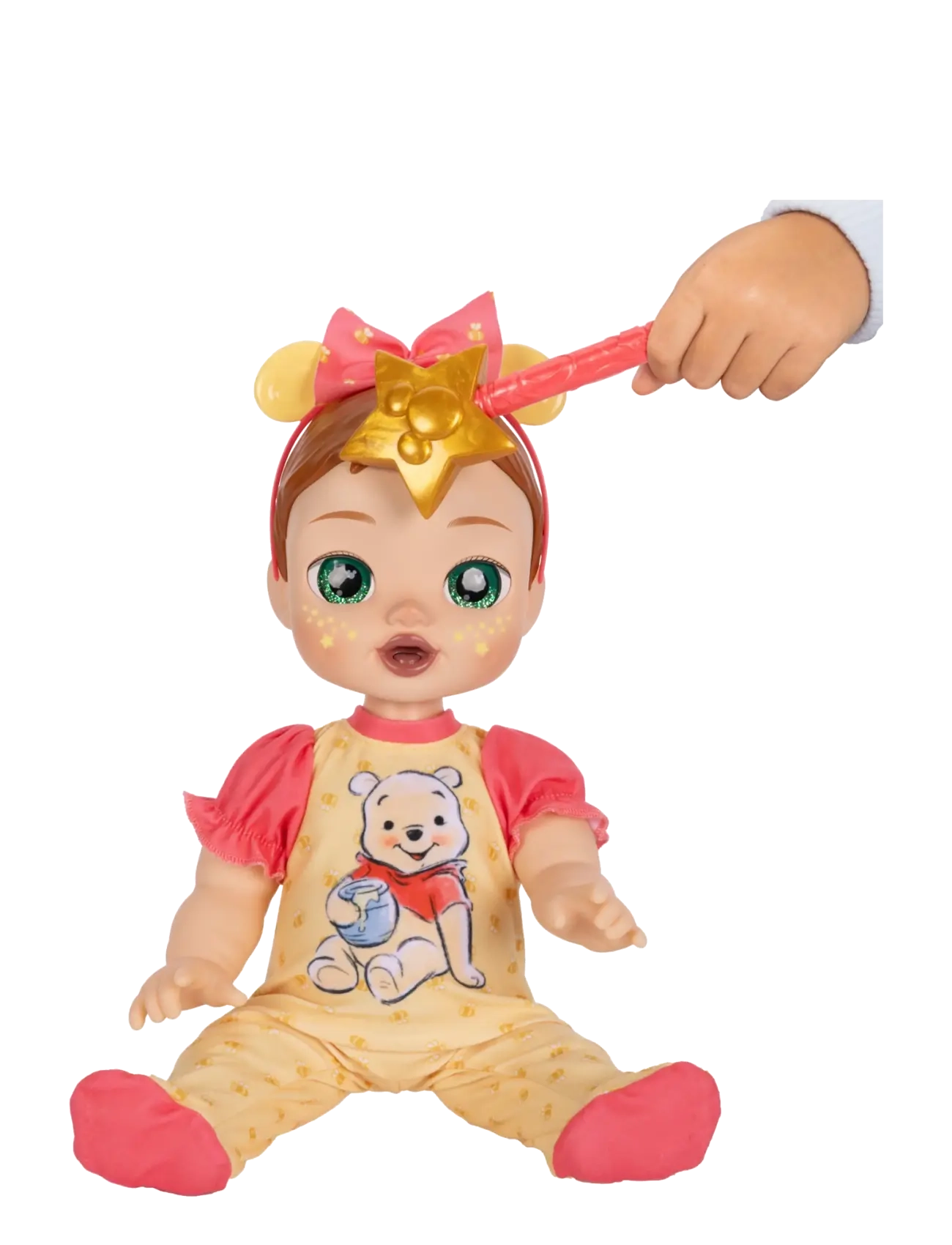 JAKKS - Disney Darlings - Deluxe Feature Doll : Pooh Caucasian (Auburn molded hair, green-eyed) - puppen - multicoloured - 4