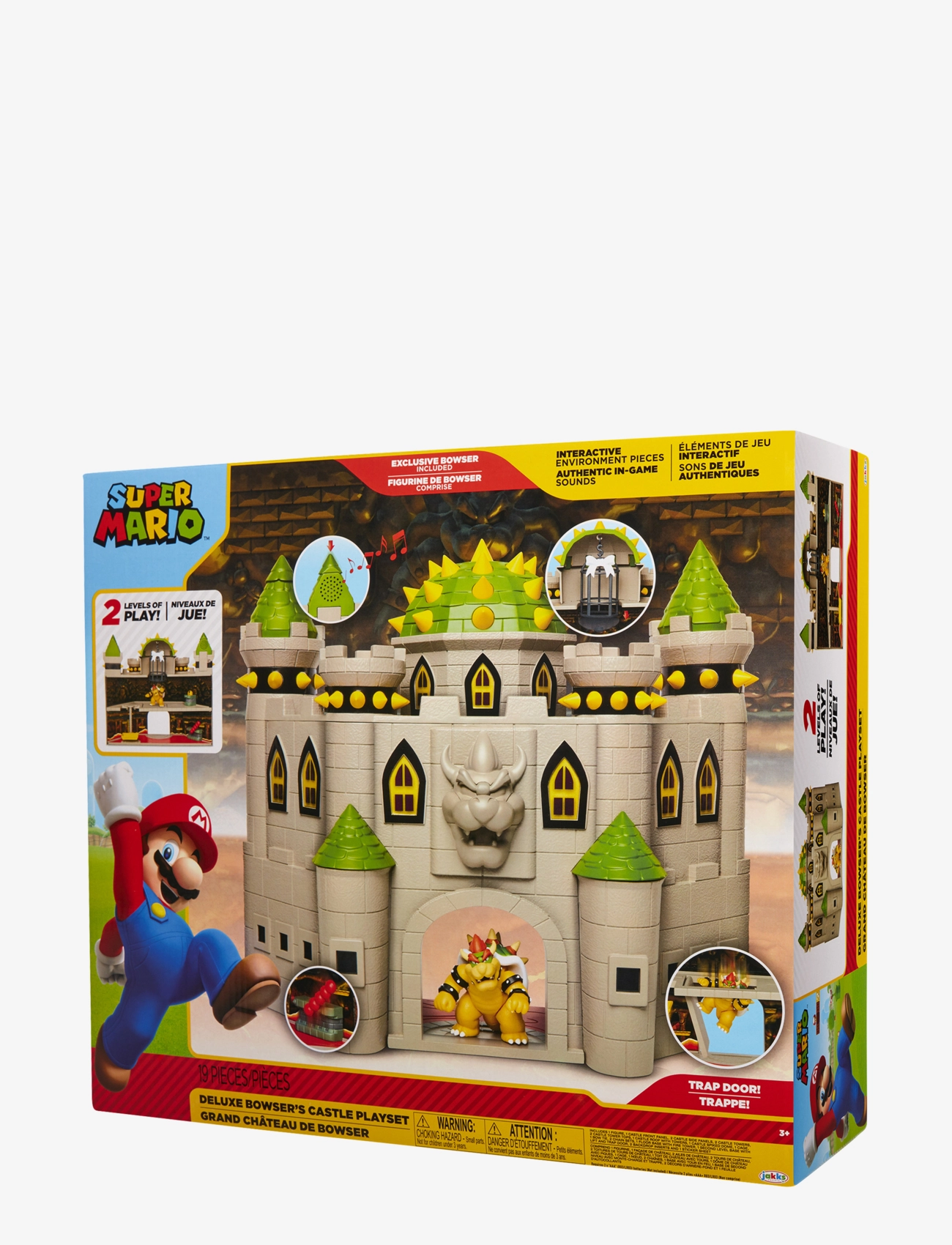 Super Mario - Nintendo Super Mario 6cm Bowser Castle Playset - hasarfígúrur - grey - 5