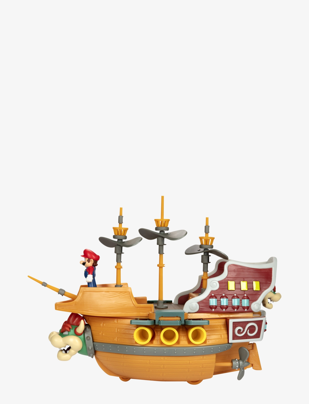 JAKKS - Nintendo Super Mario 2.5” Deluxe Bowser Ship Playset - brown - 1