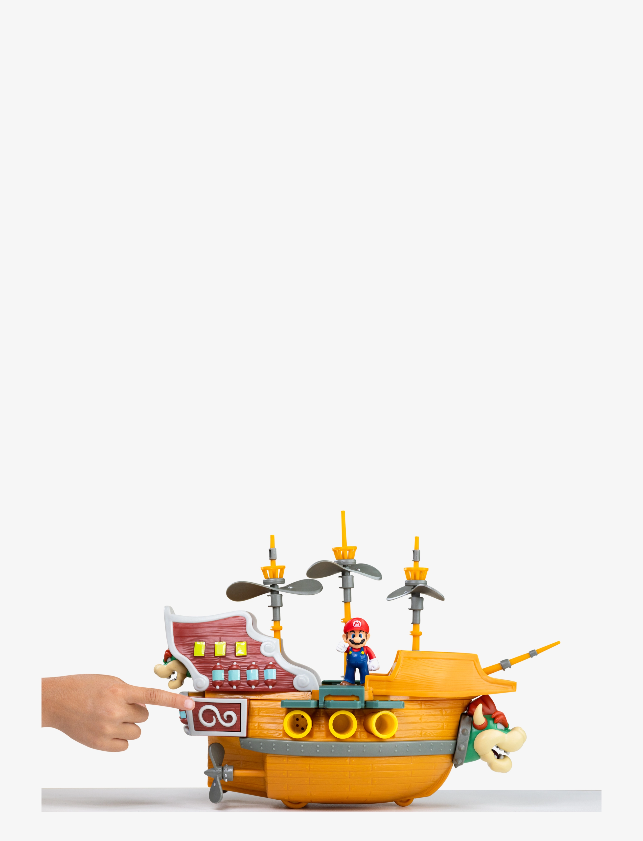 JAKKS - Nintendo Super Mario 2.5” Deluxe Bowser Ship Playset - brown - 5