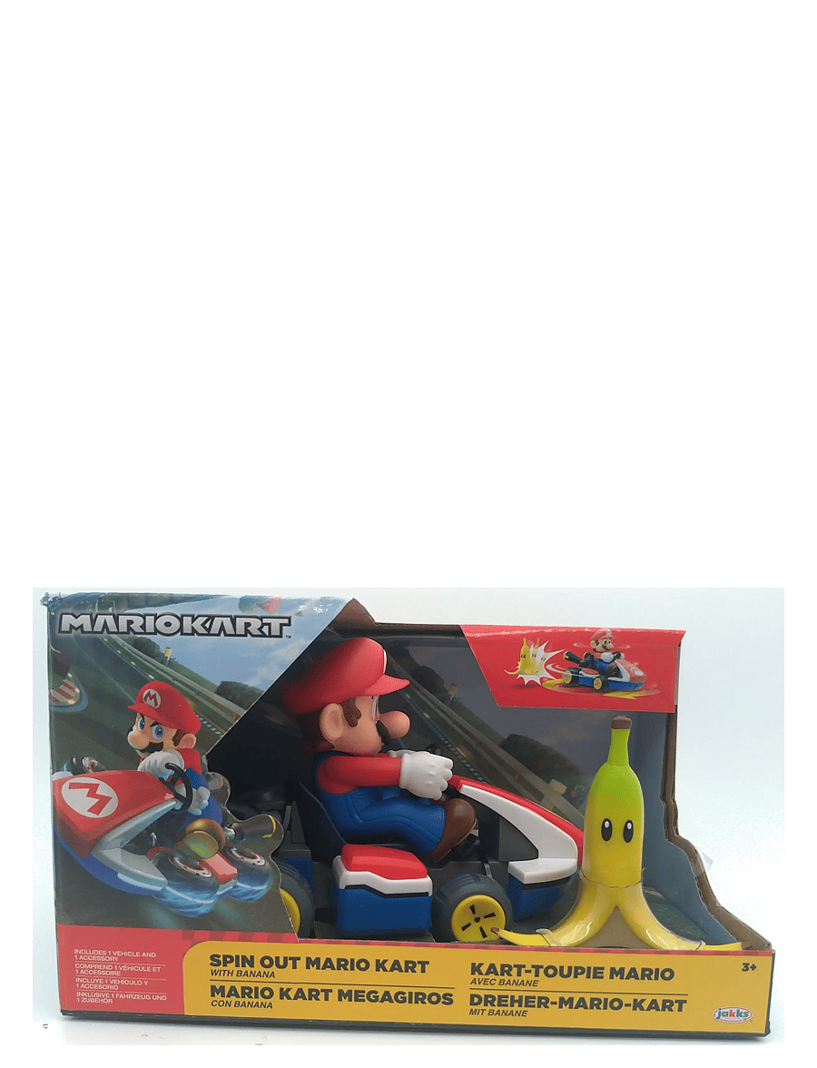 Super Mario - Nintendo 2.5" Spin Out Mario Kart - Mario - actionfigurer - blue - 1