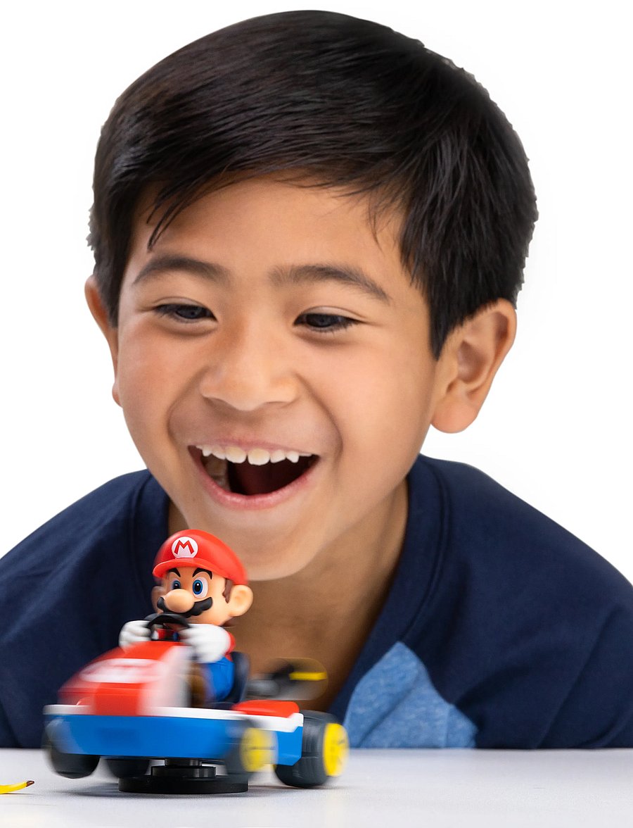 Super Mario - Nintendo 2.5" Spin Out Mario Kart - Mario - actionfigurer - blue - 0