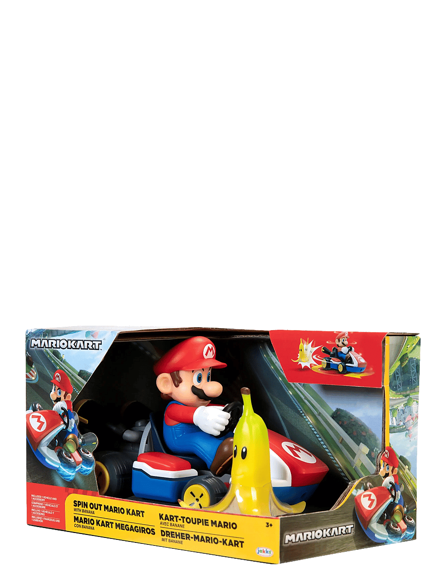 Super Mario - Nintendo 2.5" Spin Out Mario Kart - Mario - actionfigurer - blue - 2