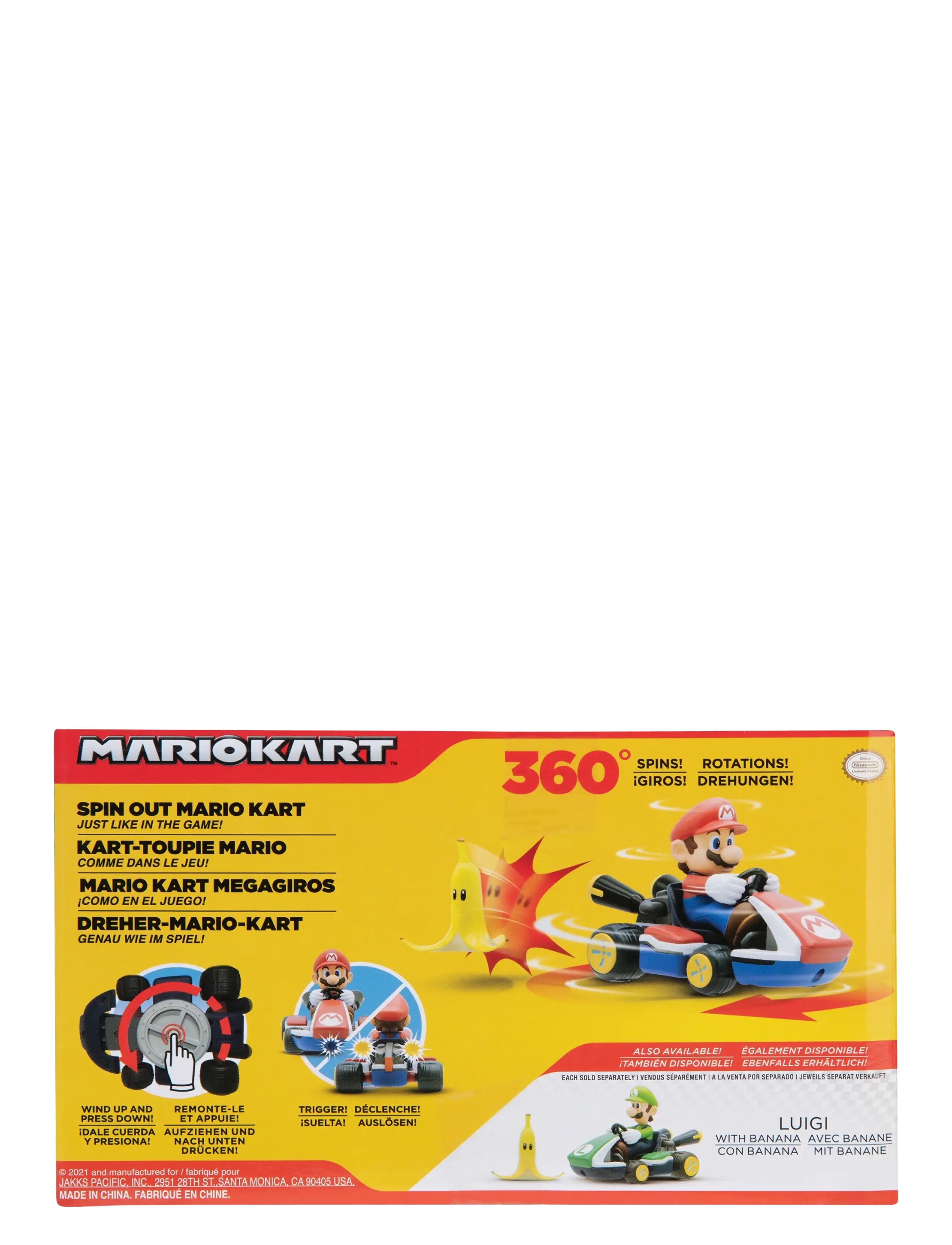 JAKKS - Nintendo 2.5" Spin Out Mario Kart - Mario - lägsta priserna - blue - 5