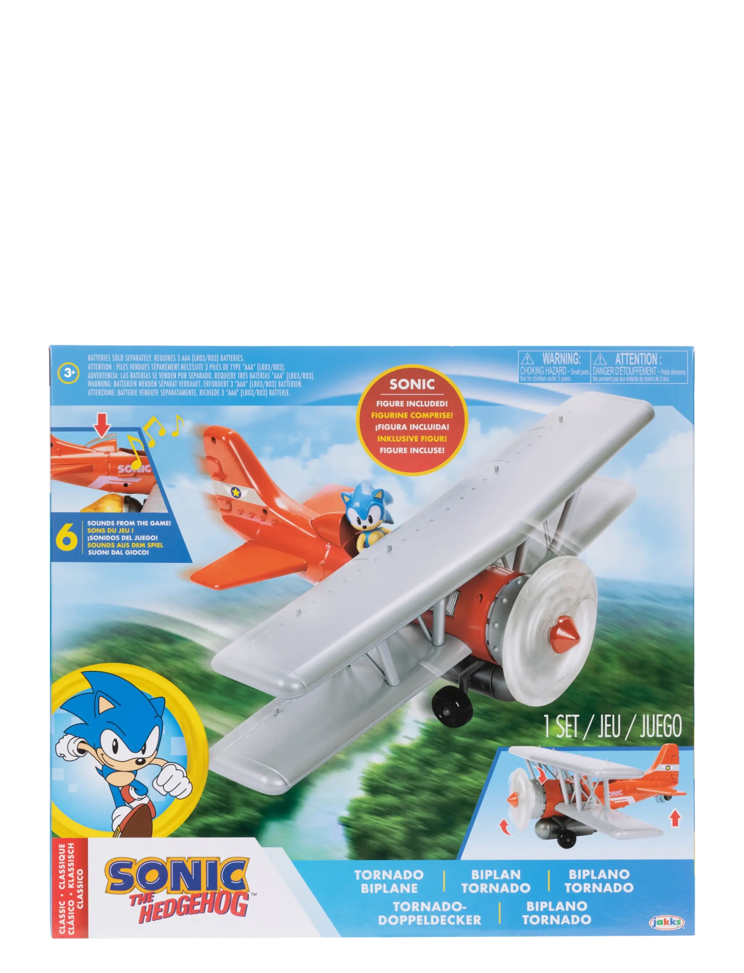 Sonic Sonic - 2.5" Tornado Biplane with Sonic Figure - JAKKS - MULTICOLOURED / multi