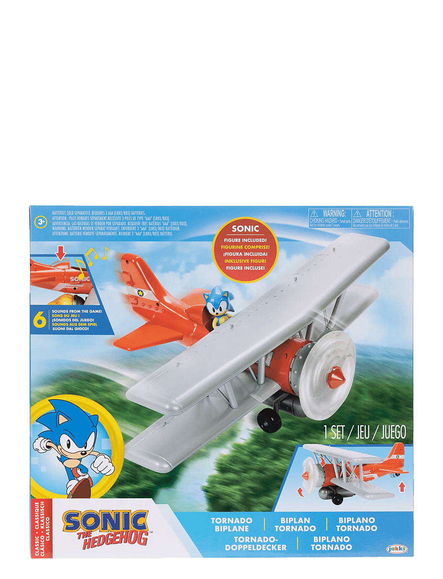 Sonic - Sonic - 2.5" Tornado Biplane with Sonic Figure - flugzeuge - multicoloured - 0