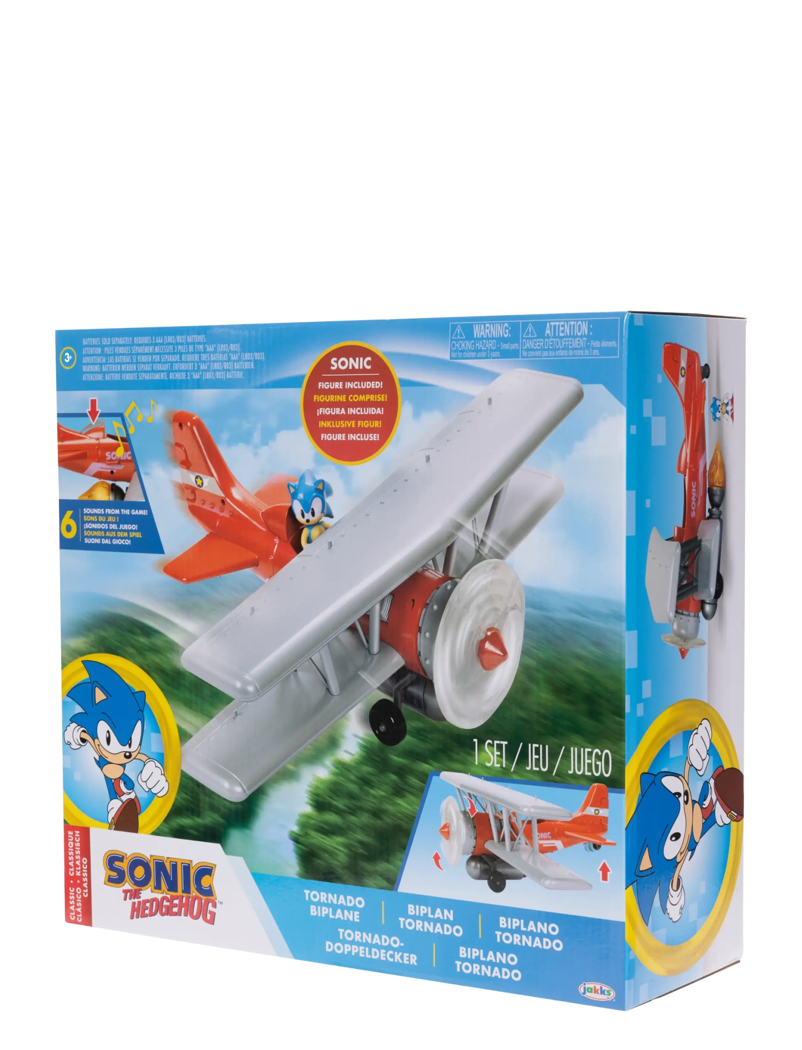 Sonic - Sonic - 2.5" Tornado Biplane with Sonic Figure - flugzeuge - multicoloured - 5