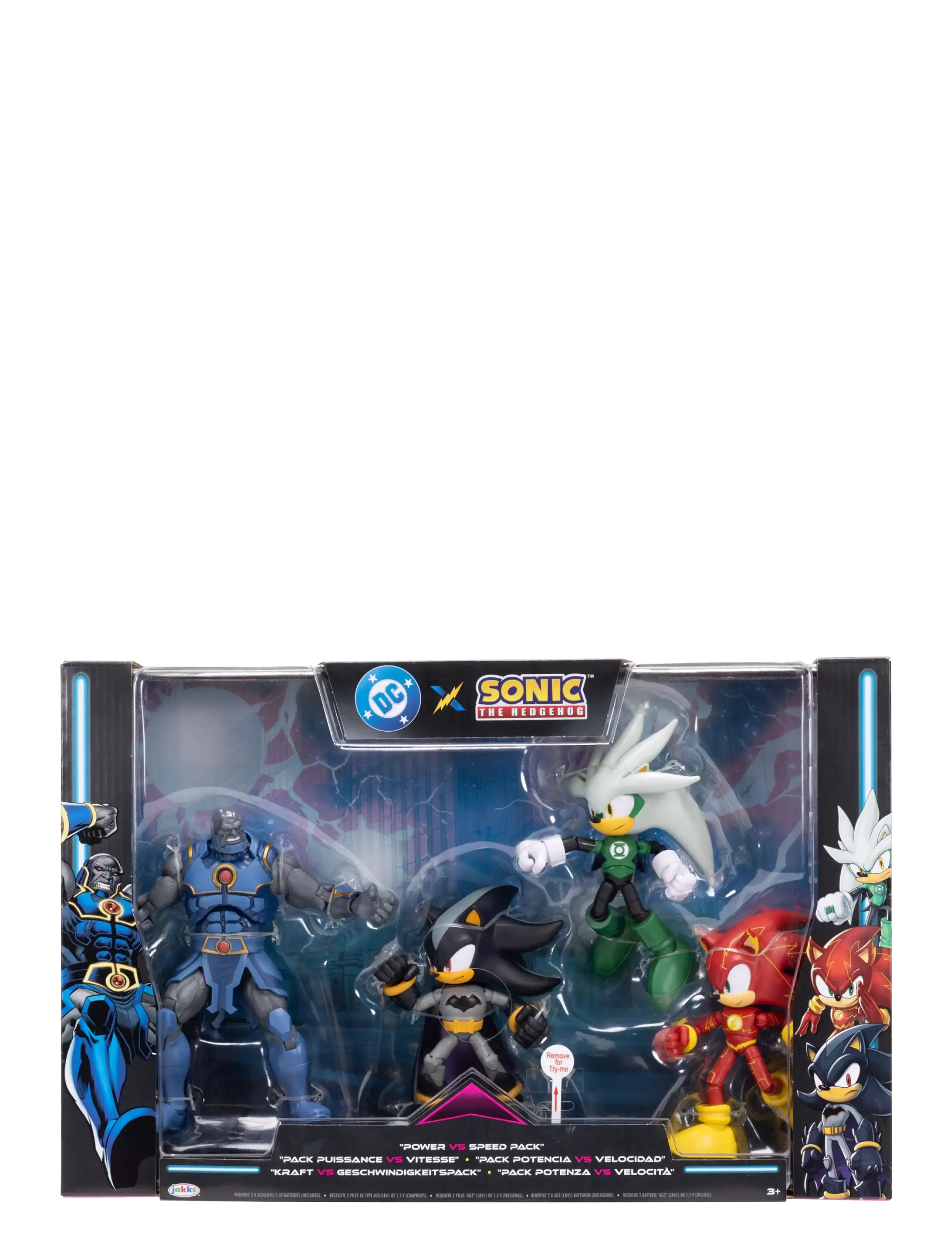Sonic Dc X Sonic The Hedgehog 5” Figure Power Vs Speed Multipack, Børn, Action Figures, Multi/mønstret, Str: 10 CM