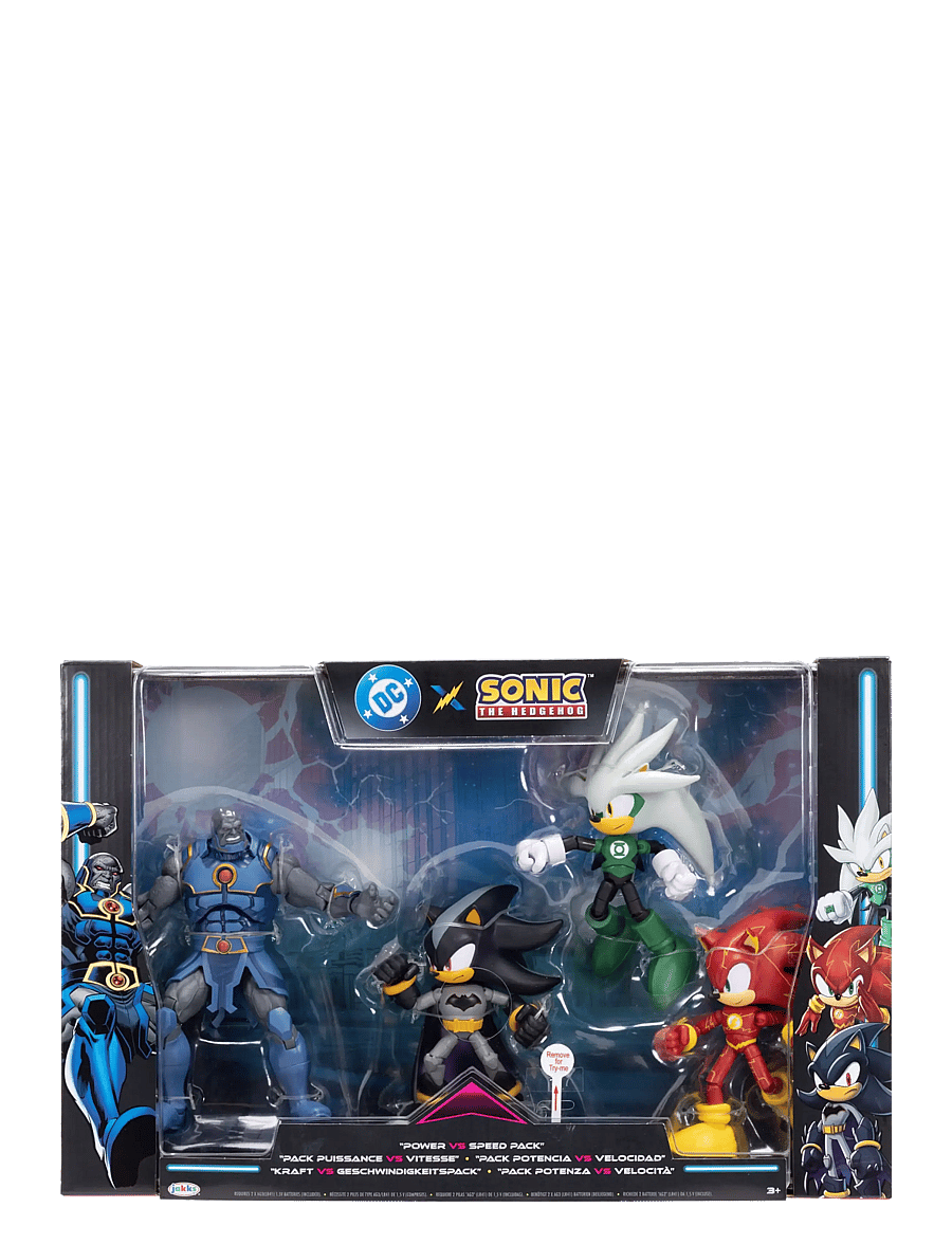 Sonic - DC x Sonic the Hedgehog 5” Figure Power vs Speed Multipack - action-figuren - multicoloured - 0