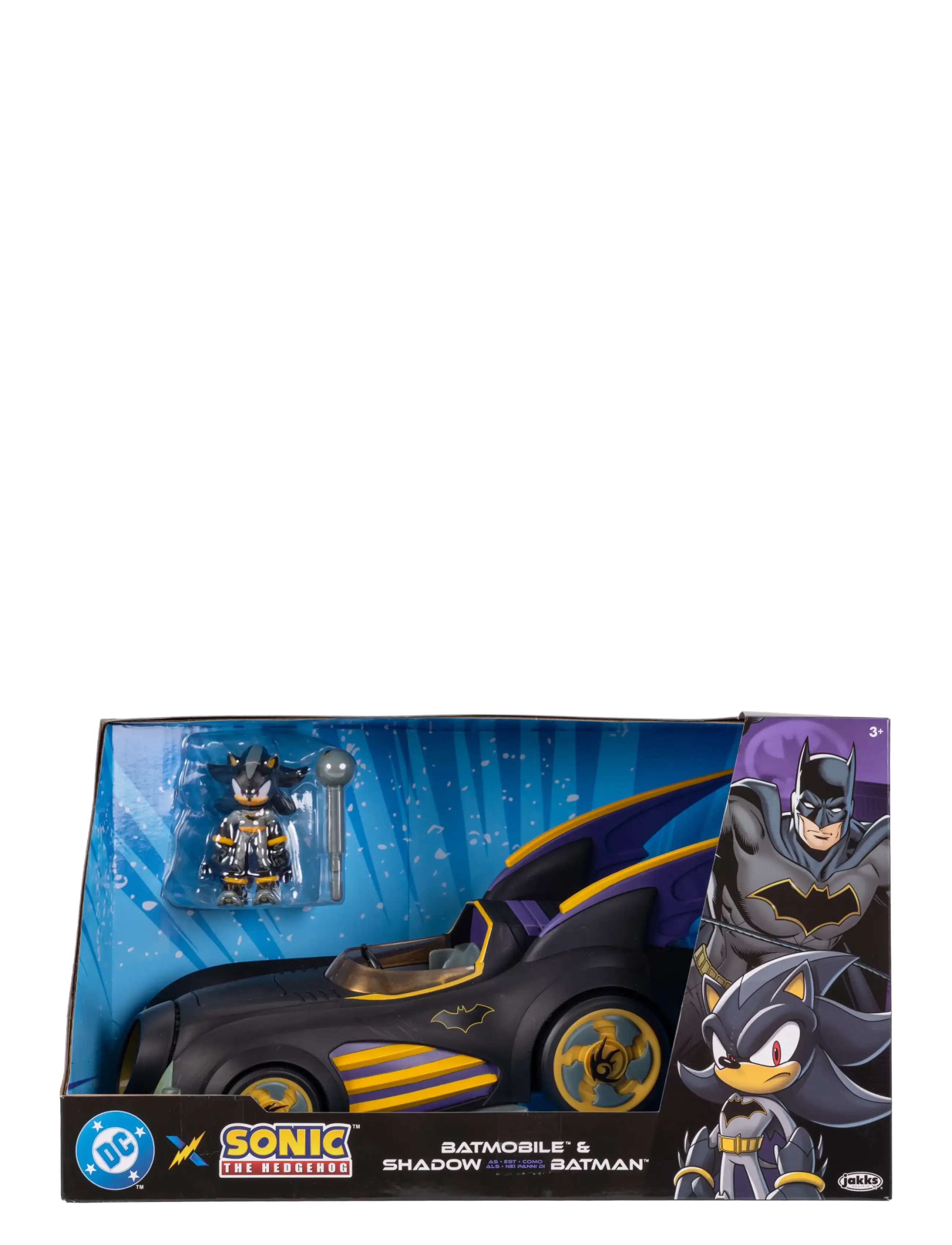 Sonic DC x Sonic the Hedgehog 2.5” Shadow + Batmobile - Actionfigurer - MULTICOLOURED / black