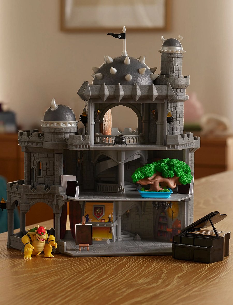 Super Mario - The Super Mario Galaxy Movie - Deluxe Bowser Castle Playset with 1.5” Bowser Figure - speelgoedsets - multicoloured - 0