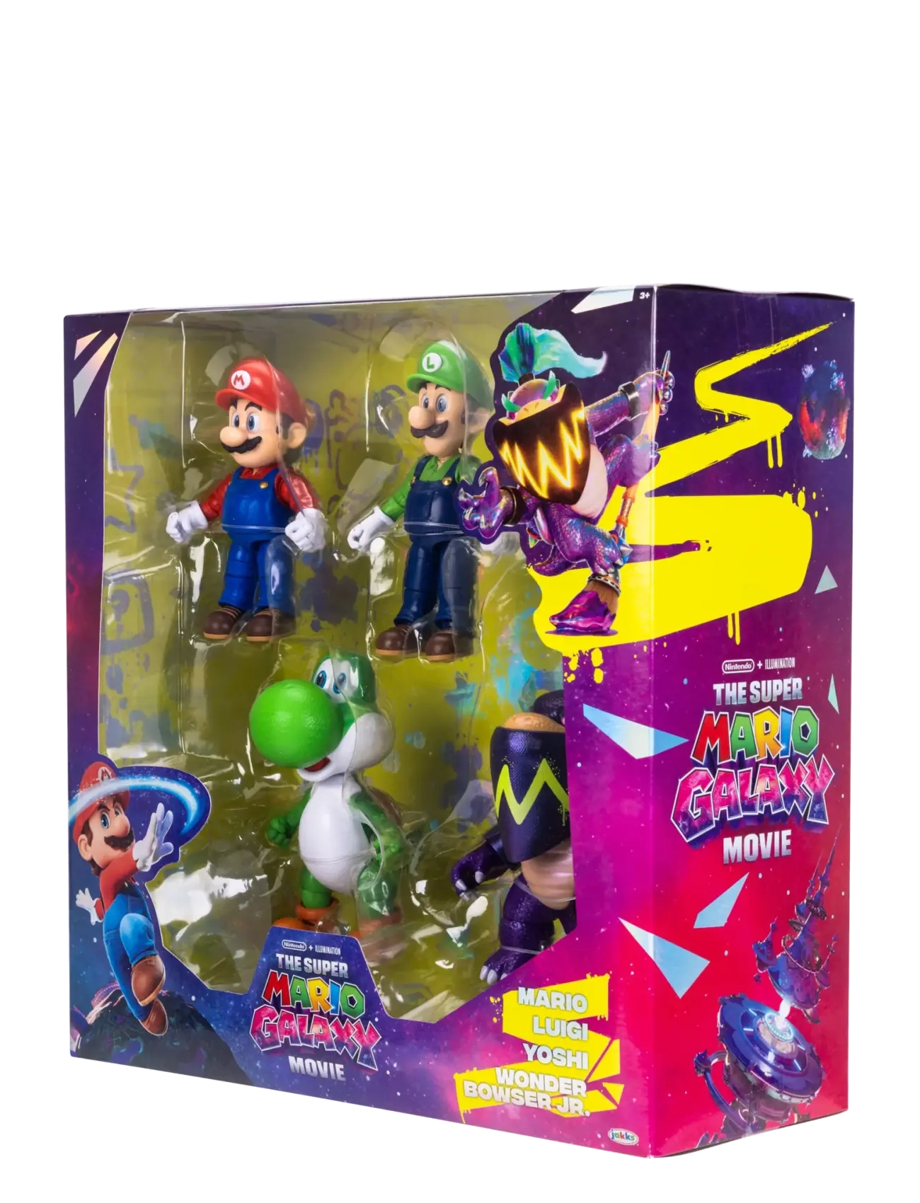 Super Mario - The Super Mario Galaxy Movie - 5” Fig. Multi-Pck Mario, Yoshi, Luigi and exclusive Wonder Bowser Jr - film & sagofigurer - multicoloured - 2