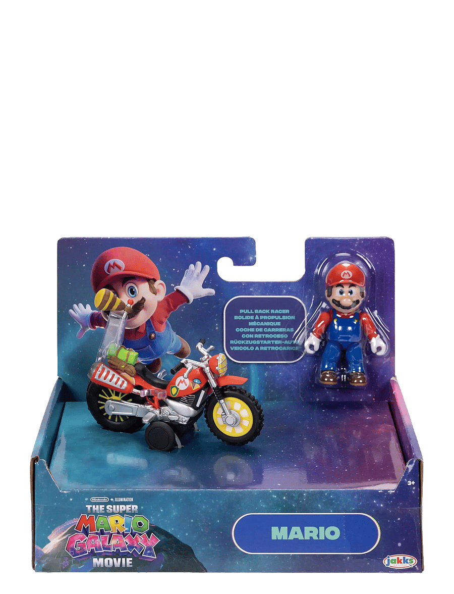 Super Mario - Nintendo The Super Mario Galaxy Movie - Mario Figure & Motorcycle - action-figuren - multicoloured - 0