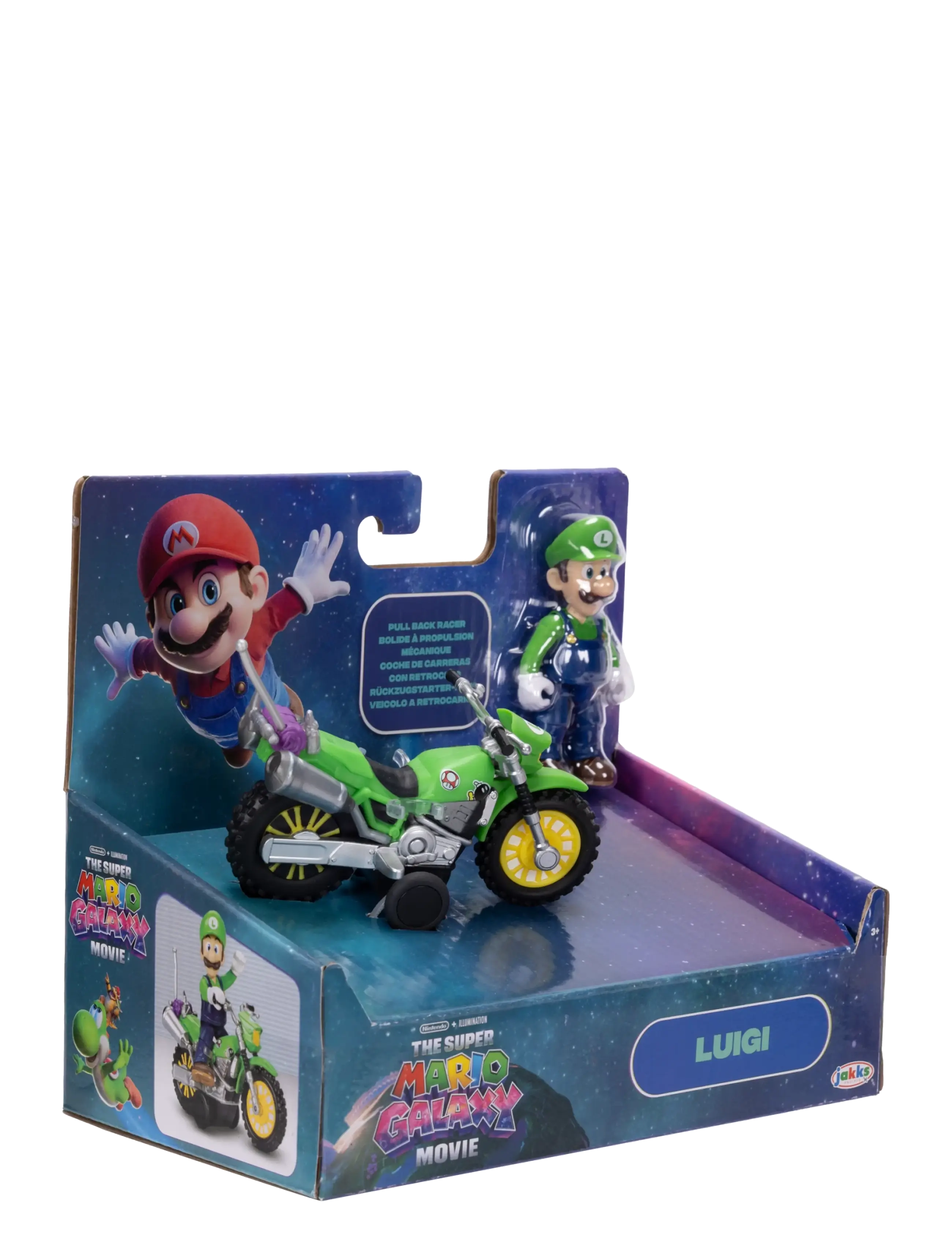 Super Mario Nintendo The Super Mario Galaxy Movie - Luigi Figure & Motorcycle - JAKKS - MULTICOLOURED / green