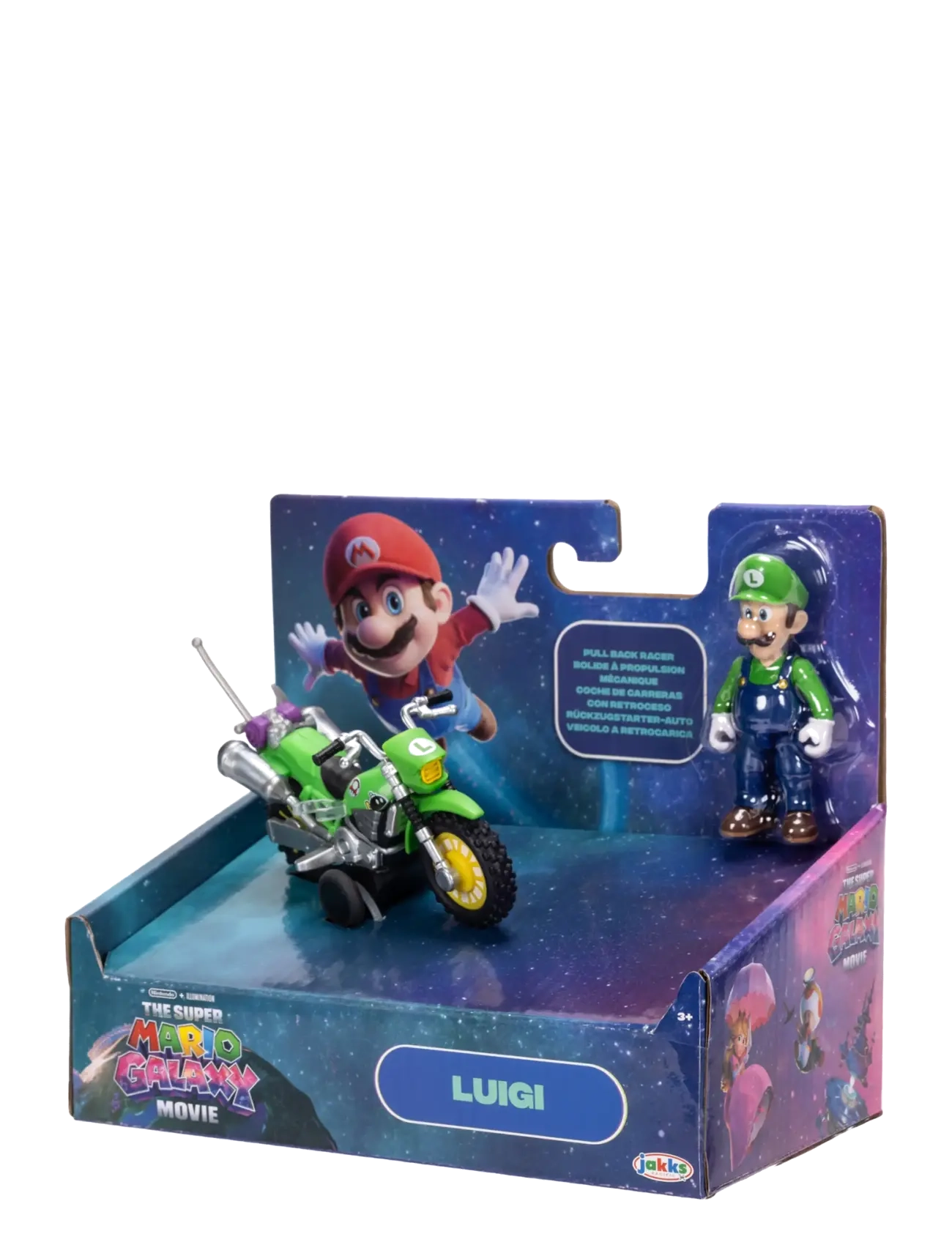 Super Mario - Nintendo The Super Mario Galaxy Movie - Luigi Figure & Motorcycle - action-figuren - multicoloured - 2