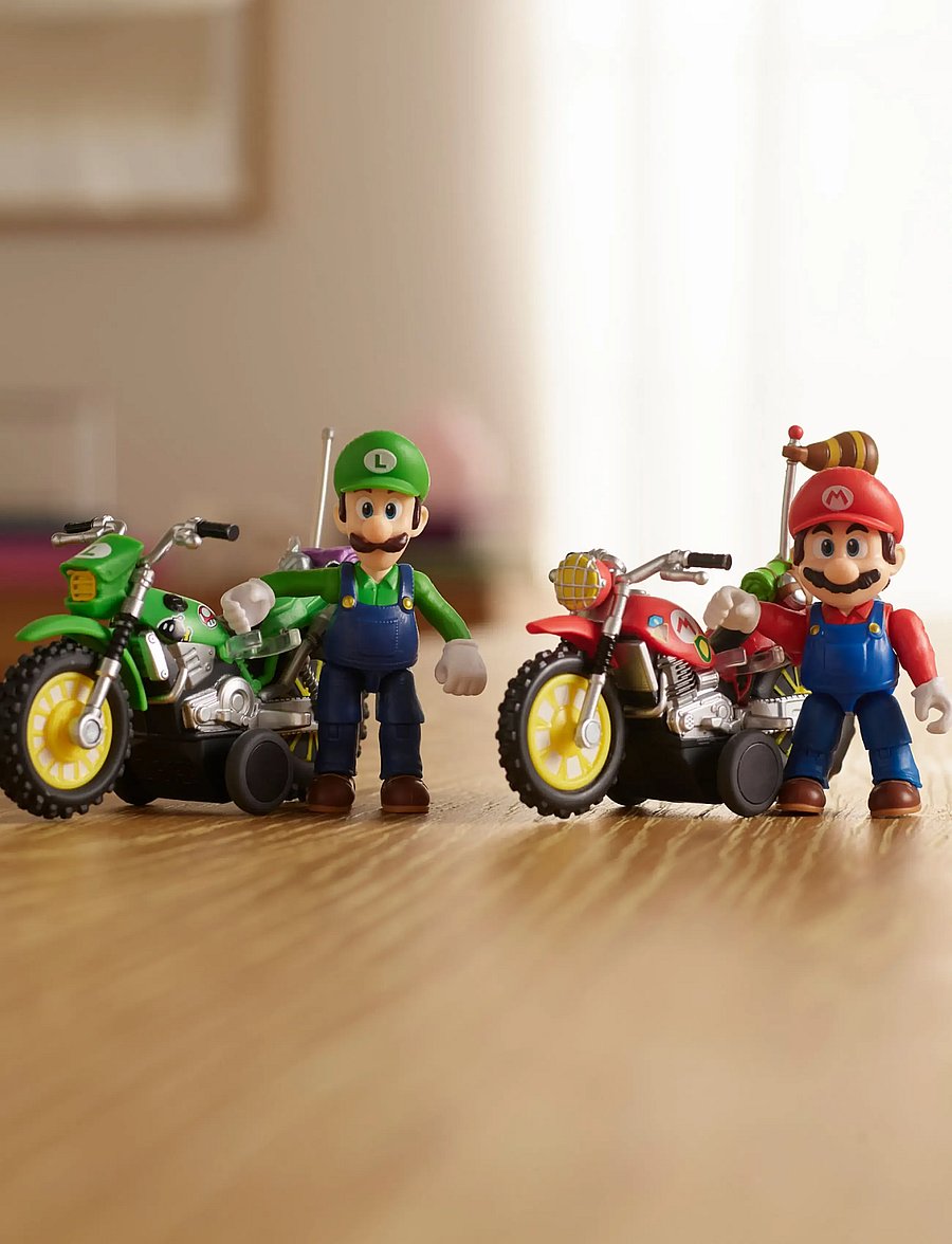 Super Mario - Nintendo The Super Mario Galaxy Movie - Luigi Figure & Motorcycle - action-figuren - multicoloured - 0