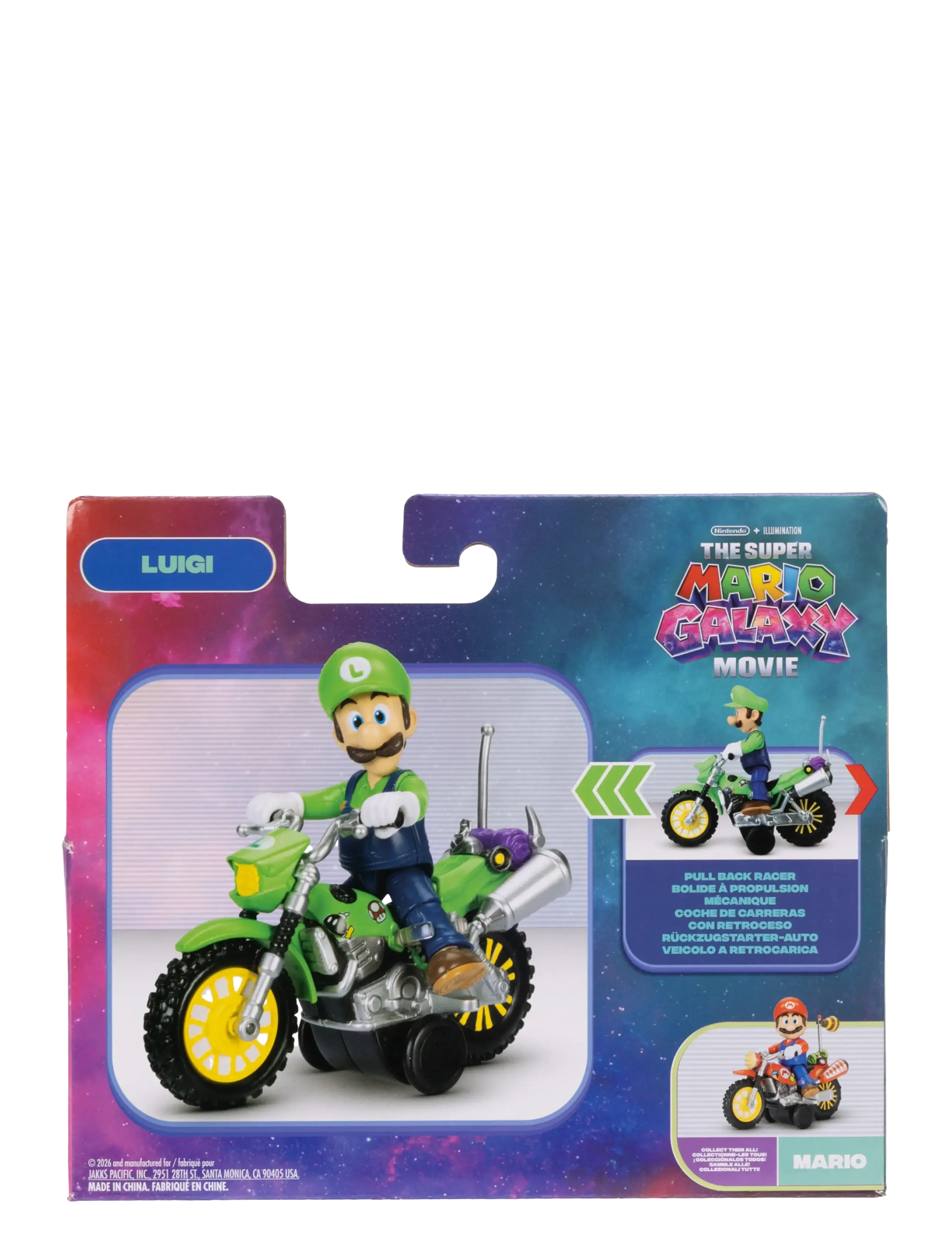 Super Mario - Nintendo The Super Mario Galaxy Movie - Luigi Figure & Motorcycle - action-figuren - multicoloured - 3
