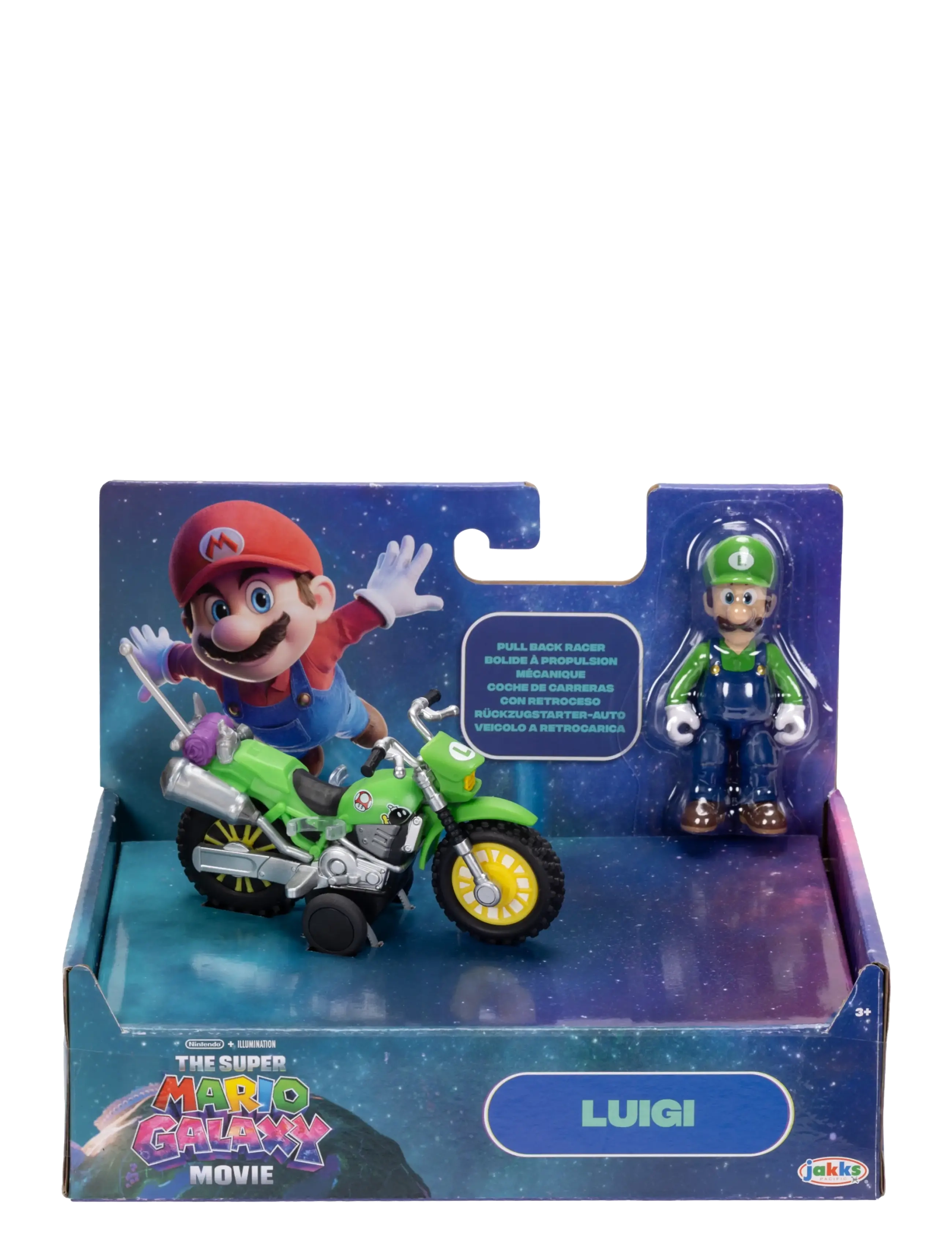 Super Mario - Nintendo The Super Mario Galaxy Movie - Luigi Figure & Motorcycle - action-figuren - multicoloured - 4