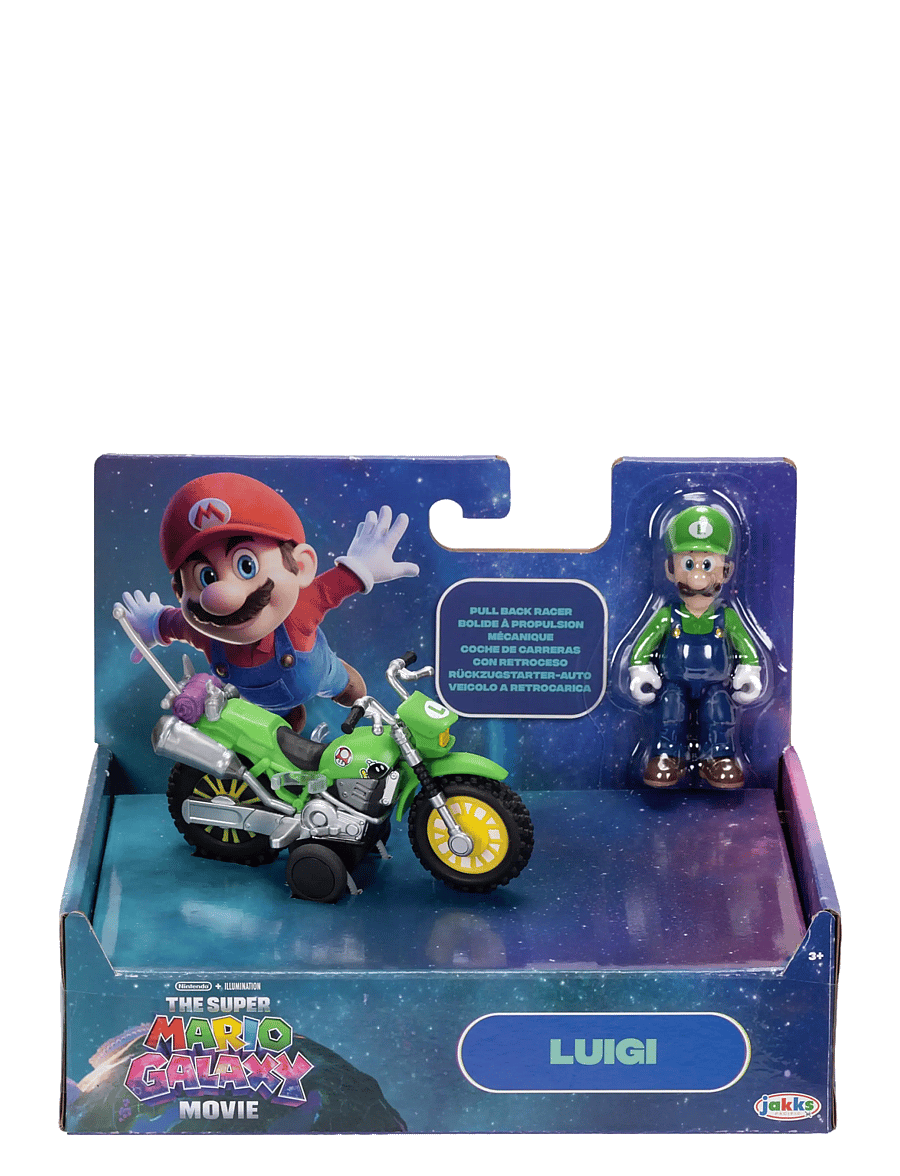 Super Mario - Nintendo The Super Mario Galaxy Movie - Luigi Figure & Motorcycle - action-figuren - multicoloured - 4