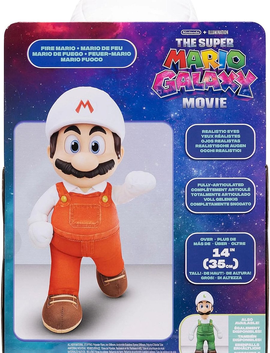 Super Mario - Nintendo The Super Mario Galaxy Movie - Jumbo Roto Plush Fire Mario - film- & märchenfiguren - multicoloured - 0